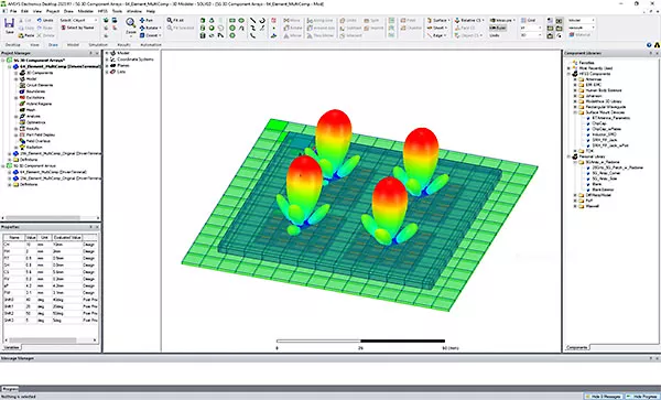 5G mmWave 안테나 배열 해석을 위한 Ansys HFSS 3D Component Array