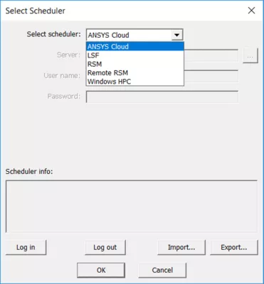 Ansys Electronics Desktop의 Select Scheduler 메뉴에서 Ansys Cloud 실행 선택