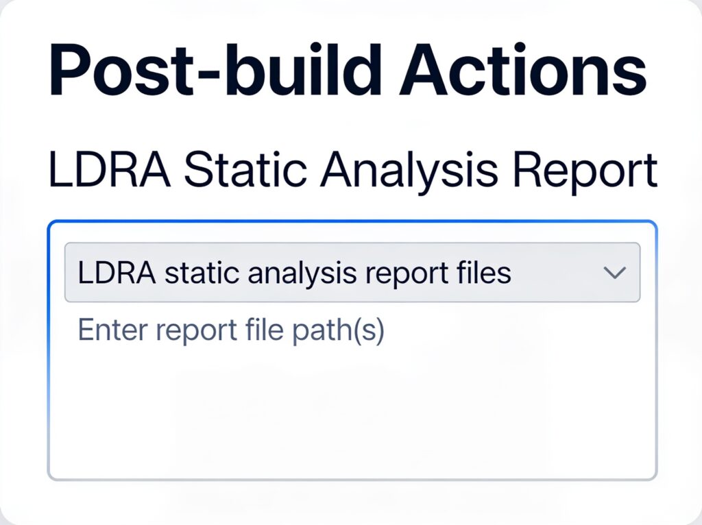 Jenkins 빌드 후 조치에서 LDRA 정적분석 결과 파일 지정
