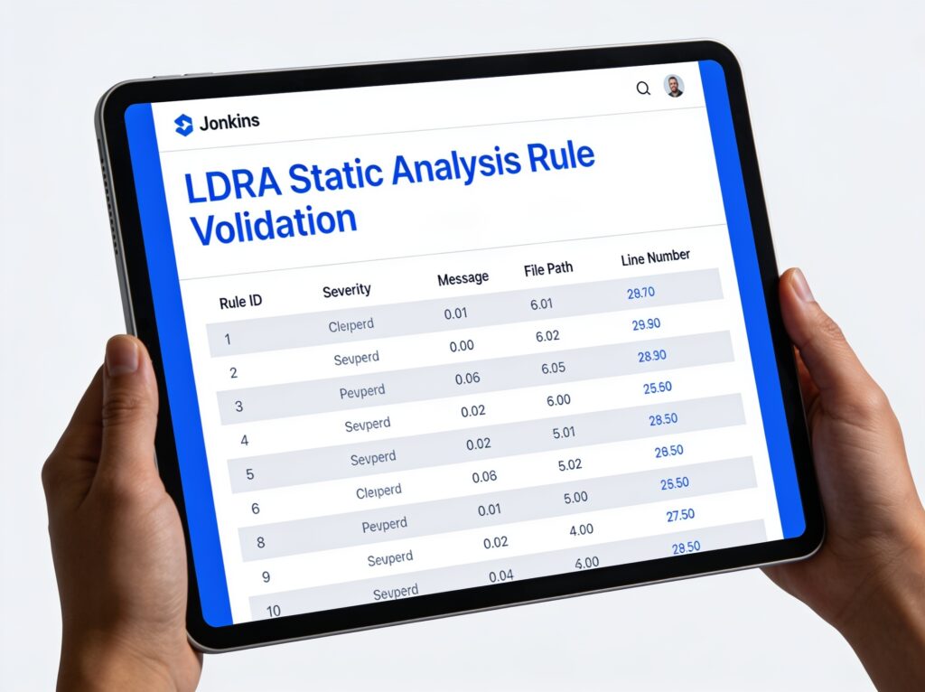 Jenkins LDRA Violations 메뉴에서 확인한 정적분석 결과