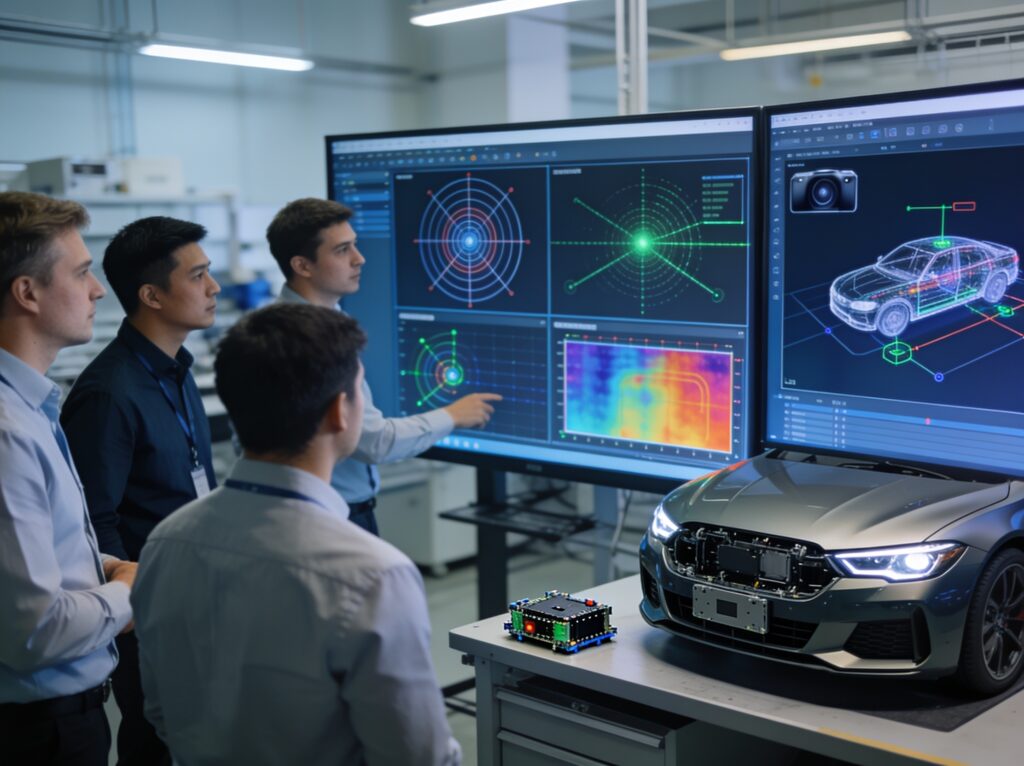 Continental 엔지니어링 팀이 Ansys 시뮬레이션으로 ADAS 센서 기술을 설계하고 검증하는 모습