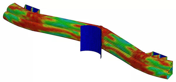 Ansys LS-DYNA Student를 활용한 범퍼 충격 explicit 해석
