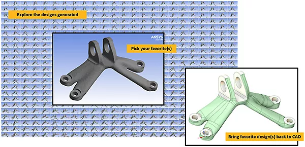Ansys Mechanical 위상 최적화 결과를 SpaceClaim에서 CAD 형상으로 변환하는 Back to CAD 워크플로
