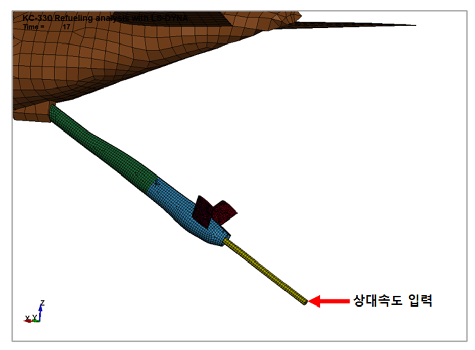 STK에서 계산한 KC-330과 KF-16의 상대속도