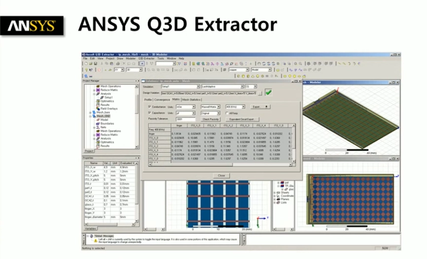 Ansys Q3D Extractor RLGC 기생 파라미터 추출