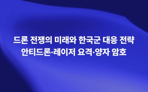드론 전쟁의 미래와 한국군 대응 전략 | 안티드론·레이저 요격·양자 암호