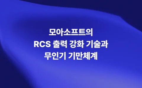 모아소프트 RCS 출력 강화 기술과 무인기 기만체계