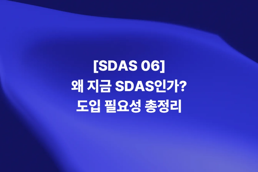 SDAS 도입 필요성과 ALM 블로그 시리즈 핵심 내용을 정리한 썸네일
