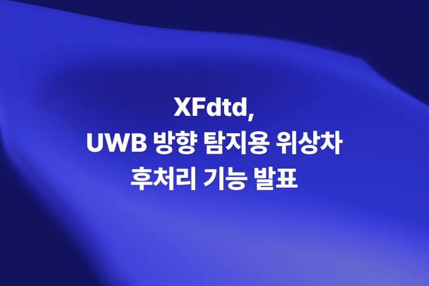 XFdtd UWB 방향 탐지용 위상차 후처리 기능
