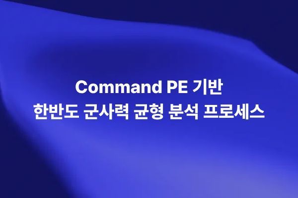 Command PE 기반 워게임 시뮬레이션으로 한반도 군사력 균형 분석 프로세스를 보여주는 썸네일 이미지