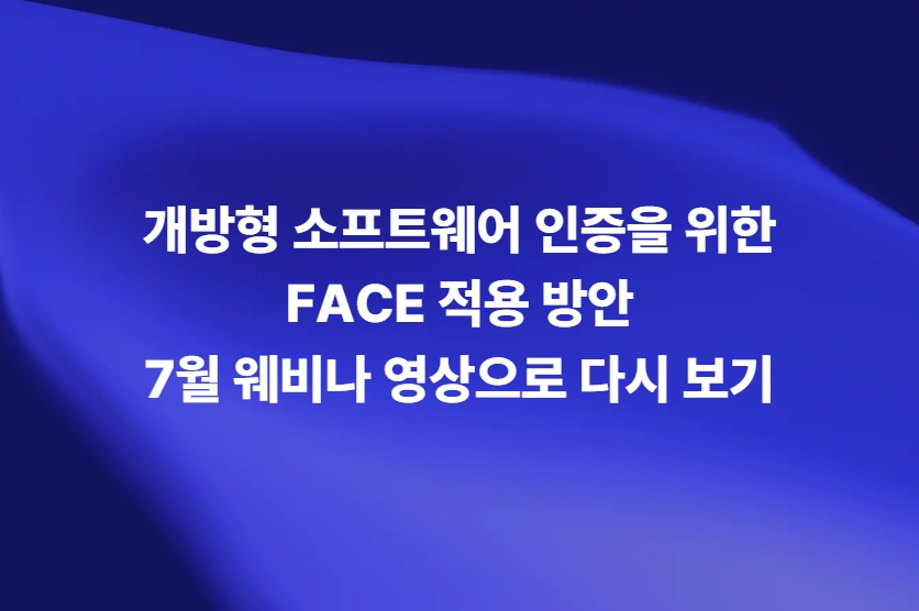 개방형 소프트웨어 인증을 위한 FACE 적용 방안 7월 웨비나