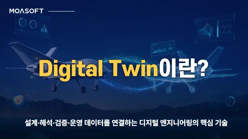 Digital Twin 디지털 트윈의 개념을 소개하는 이미지